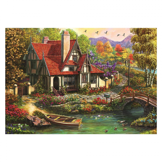 Puzzle - Casuta de langa lac (500 piese) Puzzle - Casuta de langa lac (500 piese)