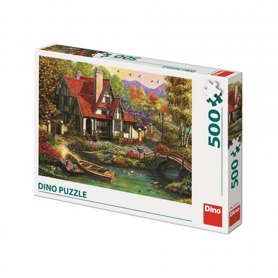 Puzzle - Casuta de langa lac (500 piese) Puzzle - Casuta de langa lac (500 piese)