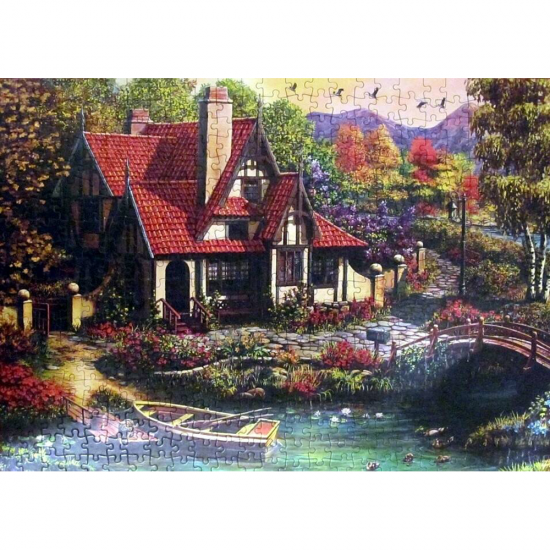 Puzzle - Casuta de langa lac (500 piese) Puzzle - Casuta de langa lac (500 piese)