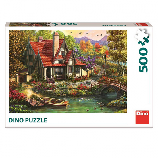 Puzzle - Casuta de langa lac (500 piese) Puzzle - Casuta de langa lac (500 piese)