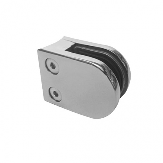 Clema din INOX E5442L Prindere pe profil Ø 42,4 mm Grosime sticla 6 - 10,76 mm Finisaj: Lucios Clema din INOX E5442L Prindere pe profil Ø 42,4 mm Grosime sticla 6 - 10,76 mm Finisaj: Lucios