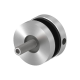 Conector sticla, lateral, din inox E47, pentru prinderea sticlei de 8 - 17,52 mm, distantier de 10 mm, diametru Ø 50 mm, finsaj satinat