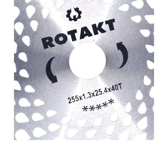 Disc motocoasa, 255x25.4x1.3x40T mm, 40 dinti vidia, Rotakt RODT40251A