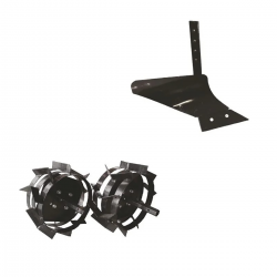 Pachet accesorii motocultor, plug de arat, roti metalice 4.00-8 cu manicot Pachet accesorii motocultor, plug de arat, roti metalice 4.00-8 cu manicot