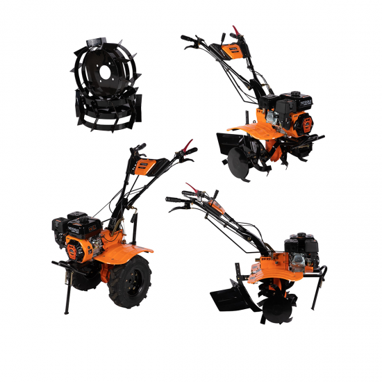 Motocultor, Detoolz, benzina, 7.5 CP, motor 4 timpi, 212 CC, 2+1 viteze, rarita ajustabila, roti metalice, freze segmentabile, discuri laterale Motocultor, Detoolz, benzina, 7.5 CP, motor 4 timpi, 212 CC, 2+1 viteze, rarita ajustabila, roti metalice, freze segmentabile, discuri laterale