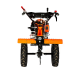 Motocultor, Detoolz, motorina, 11 CP, motor 4 timpi, 418 CC, 3 viteze, pornire electronica, capota cu faruri, latime maxima de lucru 115 cm, adancime maxima de lucru 10 cm, freze segmentabile cu discuri laterale, roti 500-12