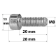 Surub cu cap imbus, cilindric, din inox, M8x20 mm Surub cu cap imbus, cilindric, din inox, M8x20 mm