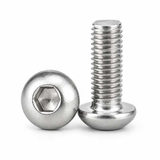 Surub inox cu cap bombat si locas hexagonal M5x12, DIN 7380 Surub inox cu cap bombat si locas hexagonal M5x12, DIN 7380