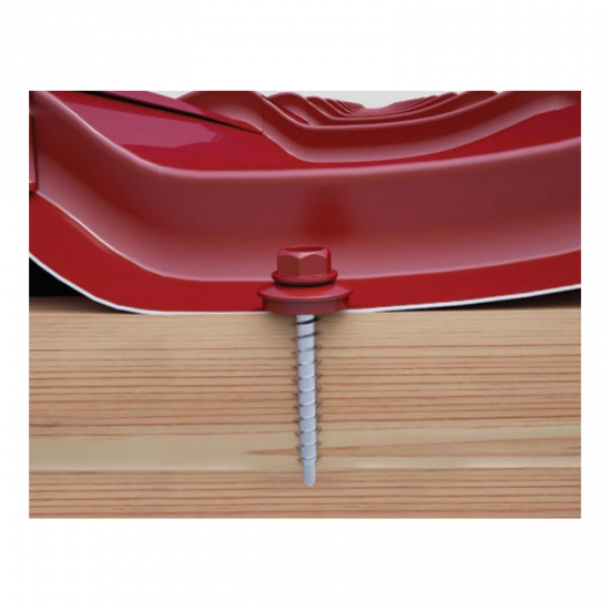 Surub autoforant cu cap hexagonal si saiba EPDM 4.8x35 mm pentru tabla prindere pe suport lemn Zincat Surub autoforant cu cap hexagonal si saiba EPDM 4.8x35 mm pentru tabla prindere pe suport lemn Zincat