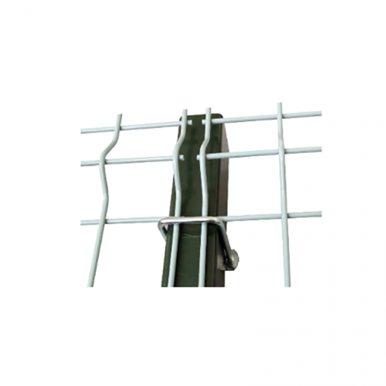 Brida fixare panouri gard verde cu placuta si piulita pentru stalp 30x40 mm