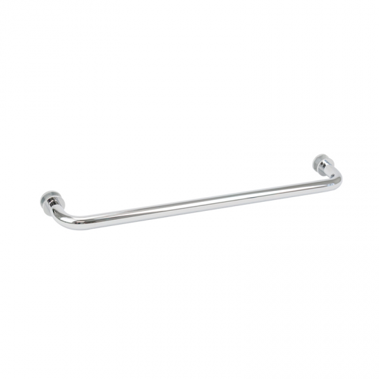Maner port prosop din inox pentru sticla, suport prosoape cabina dus, lungime 400 mm, interax 375 mm, finisaj lucios Maner port prosop din inox pentru sticla, suport prosoape cabina dus, lungime 400 mm, interax 375 mm, finisaj lucios